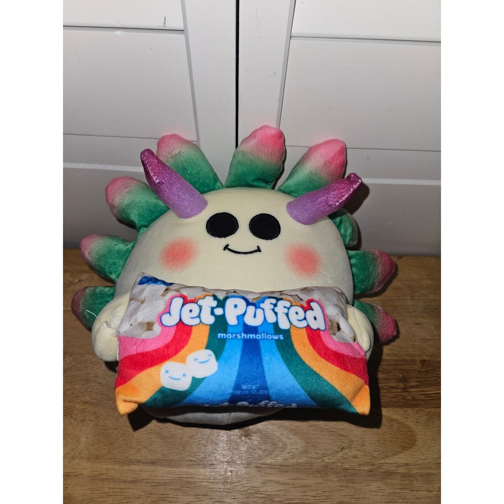 ZURU Snackles Jet-Puffed Marshmallows Plush Green Pink Monster Axolotl 2025